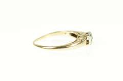 14K Yellow Gold 1940's Classic Diamond Solitaire Promise Ring