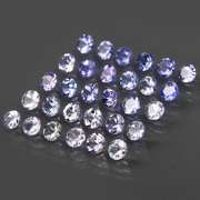Glittering 5.11ct bright blue violet Tanzanite set