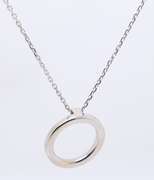 Favorite White Gold Circle Pendant on Chain