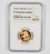 PF70 UCAM 1998 Great Britain 1 Sovereign - Graded NGC