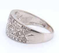 Dazzling White Gold Diamond Wide Band