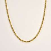 Long Sturdy 14k Byzantine Link Necklace