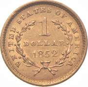 1852 $1 Liberty Head Gold Dollar ERROR