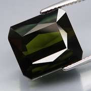 Large 14.70ct untreated VS dark olive green Tourmaline