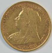 Splendid 1894 Veiled Head Great Britain Gold Half Sovereign
