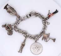Vintage Sterling Silver Charm Bracelet
