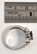 Stately Sapphire & Diamond Ring in 18K WG