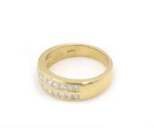 1.00ctw Double Row Diamond Band in 18k