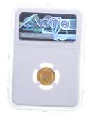 AU58 CAC 1854 $1 Indian Princess Head Gold - Type 2 - Graded NGC