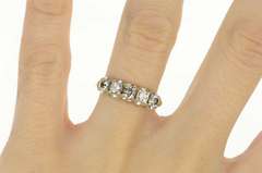 14K Yellow Gold 1.00 Ctw Five Stone Classic Diamond Wedding Ring