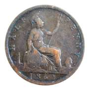 1862 Great Britain 1/2 Penny