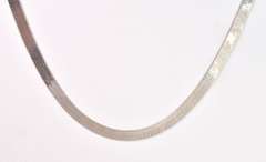 Subtle Herringbone Necklace in Sterling Silver