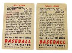 2 Bowman 1951 Baseball Cards