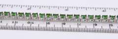 Sterling Silver Green Stone Tennis Bracelet