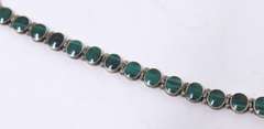 Vintage Sterling Silver Malachite Necklace