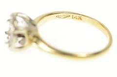 14K Yellow Gold 0.60 Ctw Diamond 4.5mm Engagement Setting Ring