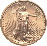 1991 $5 American Gold Eagle - 1/10 Oz. .999 Fine Gold