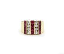 3.56ctw Ruby and Diamond Men's Ring in 14K