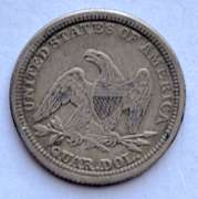 1854 Arrows Seated Quarter