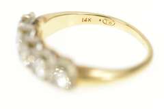 14K Yellow Gold 1.00 Ctw Five Stone Classic Diamond Wedding Ring