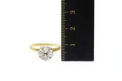 14K Yellow Gold 0.60 Ctw Diamond 4.5mm Engagement Setting Ring