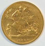 Splendid 1900 Veiled Head Great Britain Gold Half Sovereign