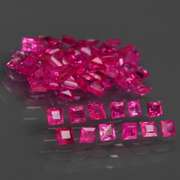 Premium 3.01ct 57 piece princess cut Ruby set