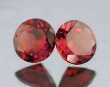Vibrant open color 1.26ct pair of Rhodolite Garnets