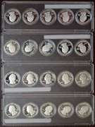 Lot Of 4 United States Mint Proof Quarter Sets 2012, 2014, 2015, 2017.