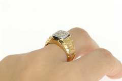 14K Yellow Gold 0.50 Ctw Diamond Squared Statement Ring