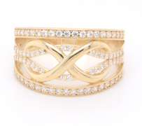 Fancy Yellow Gold Cubic Zirconia Ring