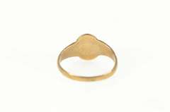 10K Yellow Gold Victorian Oval Plain Monogrammable Baby Ring