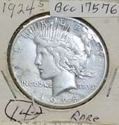 1924-S Peace Dol  circ, rare date