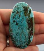 Striking well marbled 125ct Turquoise cabochon