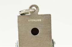 Sterling Silver Ornate Retro Radio Equipment Tech Charm/Pendant