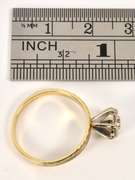 Small Scale 14k Diamond Cluster Ring