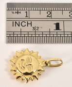 Whimsical 14k Sun Charm or Pendant