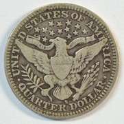 Scarce 1905-S Barber Head Quarter in Fine+