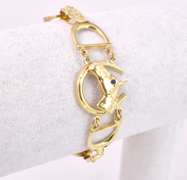 Excellent Equestrian Themed Bracelet in 14K Yellow Gold