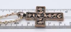 Vintage Sterling Silver Signed Cross Pendant on Chain