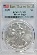 Special PCGS MS70 graded 2020 $1 Eagle FIRST DAY OF ISSUE