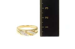 14K Yellow Gold Diamond Classic Men's Wedding Band Ring