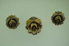 Sterling silver Flower Burst Set Of Pin/Earrings