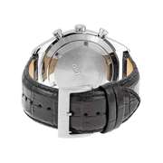 Black Dial Seiko Chronograph, Leather Strap, new in box