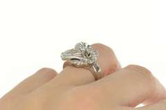 Platinum 1930's 1.55 Ctw Diamond Engagement Setting Ring
