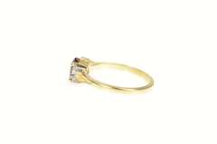 14K Yellow Gold Oval Garnet Diamond Accent Statement Ring