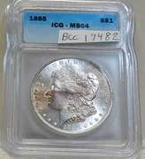 1885 Morgan Dol ICG MS-64 tone