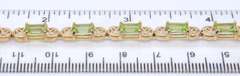 Gorgeous Yellow Gold Peridot Line Bracelet