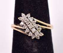 Amazing Diamond Cluster Ring in Yellow Gold