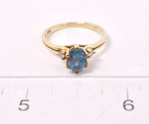 Fabulous Blue Gemstone Ring in 14K Yellow Gold